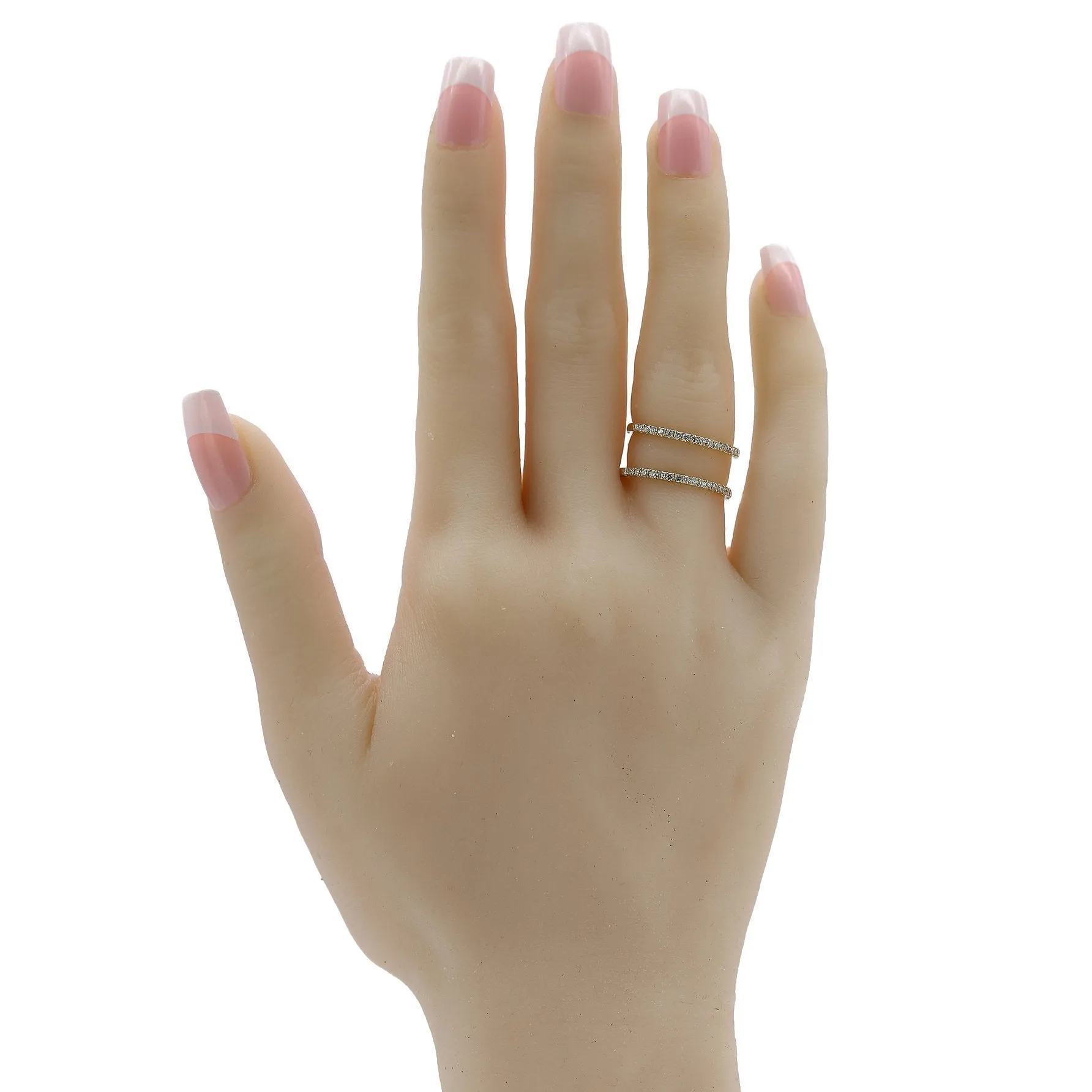 0.45CT Diamond Connected Stackable Ring Set in 18K Yellow Gold