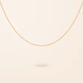 10K Gold Adjustable Cable Chain Necklace