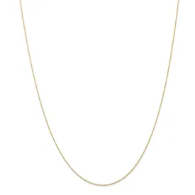 10K Rose Gold .5 mm Carded Cable Rope Chain | 10K5RR