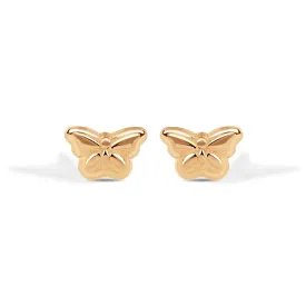 14E00243. - 14 Karat Butterfly Screw Back Earrings