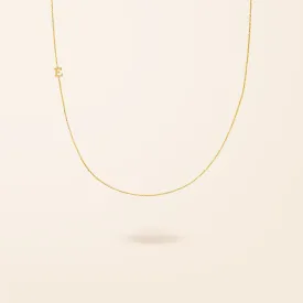 14K Gold One Asymmetrical Initial Necklace