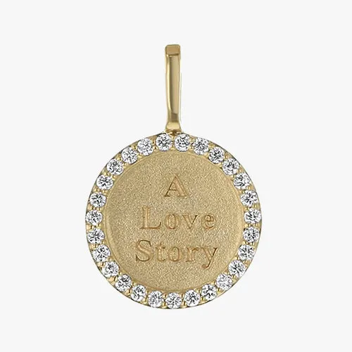 18K Yellow Gold Noémie "A Love Story" Diamond Medallion