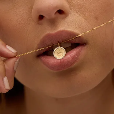 18K Yellow Gold Noémie "A Love Story" Diamond Medallion