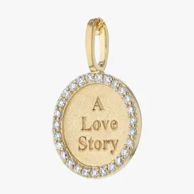 18K Yellow Gold Noémie "A Love Story" Diamond Medallion
