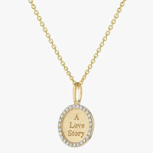 18K Yellow Gold Noémie "A Love Story" Diamond Medallion