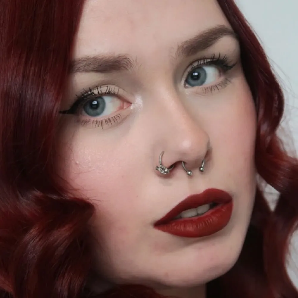 20G Spider CZ Nose Ring Helix Hoop Earring