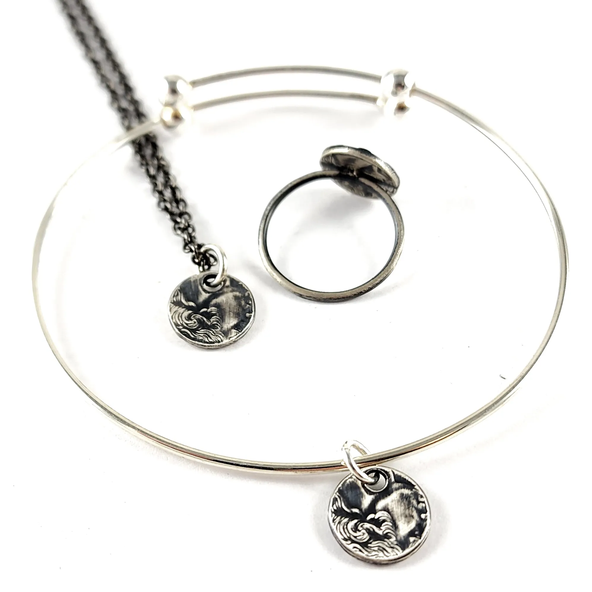 90% Silver 1992-98 Quarter Punch Out Jewelry - Necklace, Bracelet or Stacking Ring