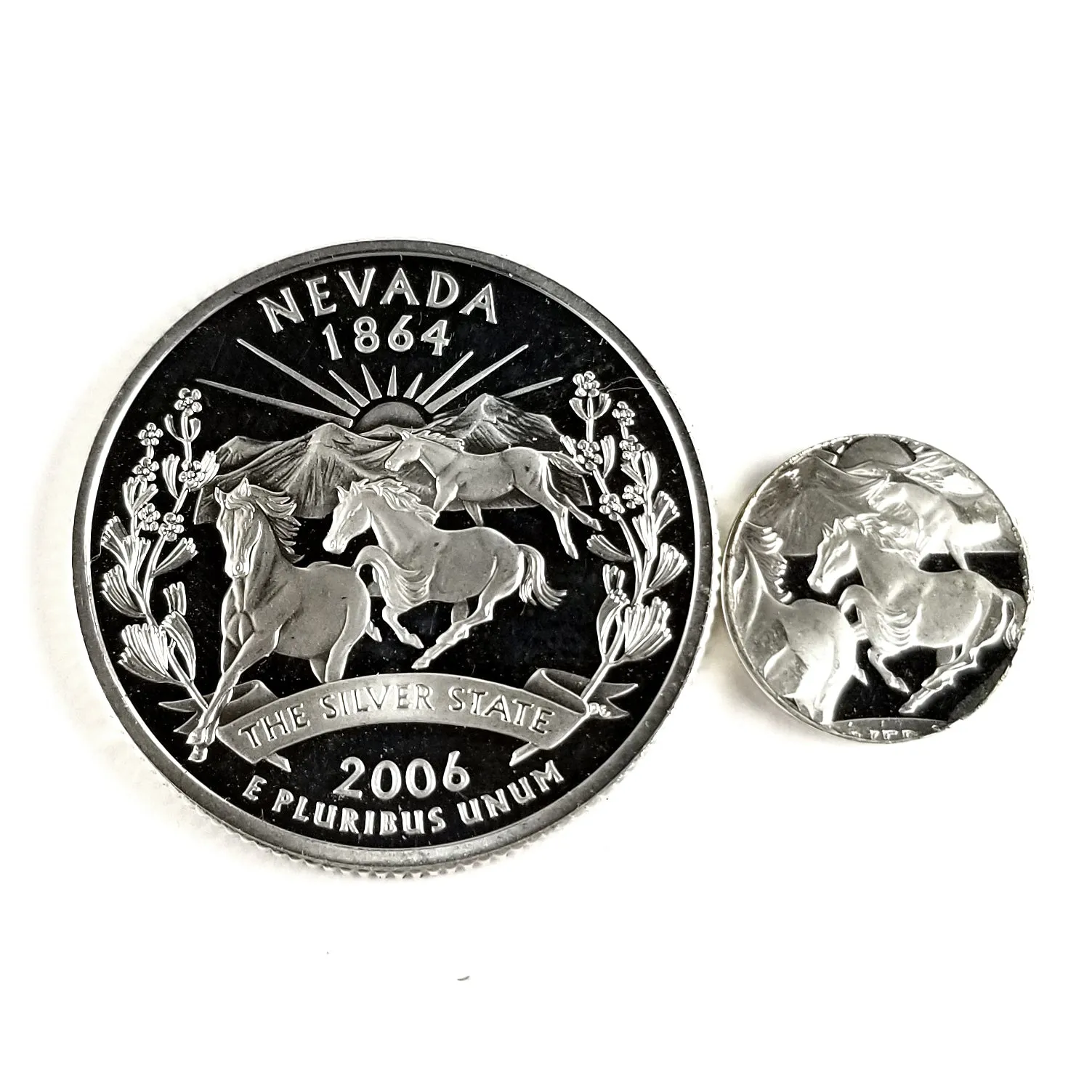 90% Silver Nevada Quarter Ring