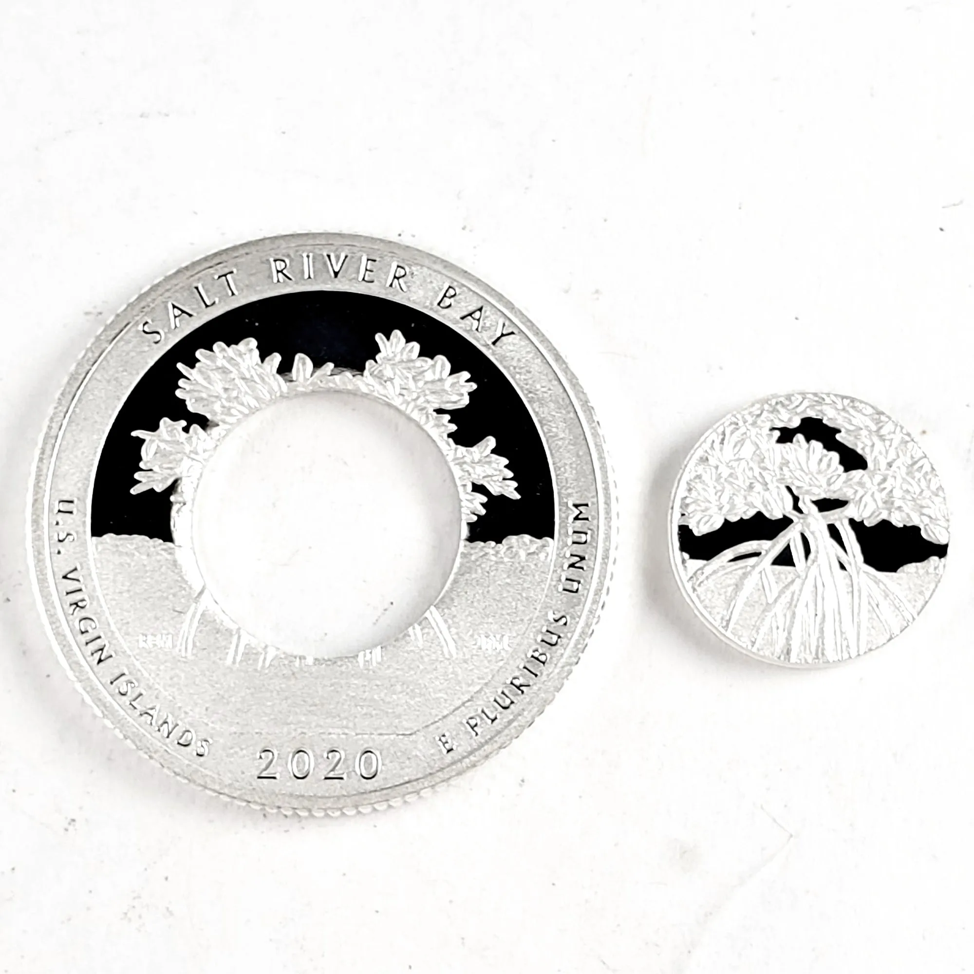 99.9% Fine Silver Salt River Bay National Park Quarter Ring