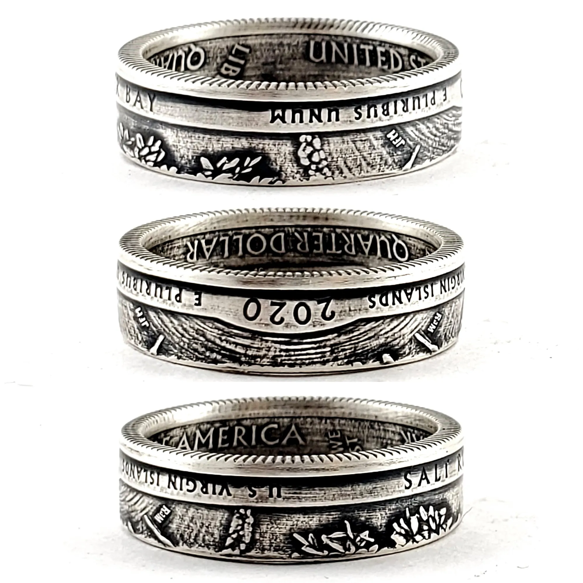 99.9% Fine Silver Salt River Bay National Park Quarter Ring