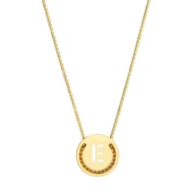 ABC's - E 18K Gold Plated Necklace