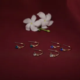 Accessorize London 3 X Ombre Gems Hoop Pack