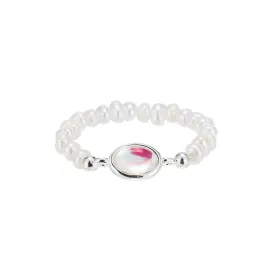 Adjustable Fresh Water Pearls and Gemstone Ring