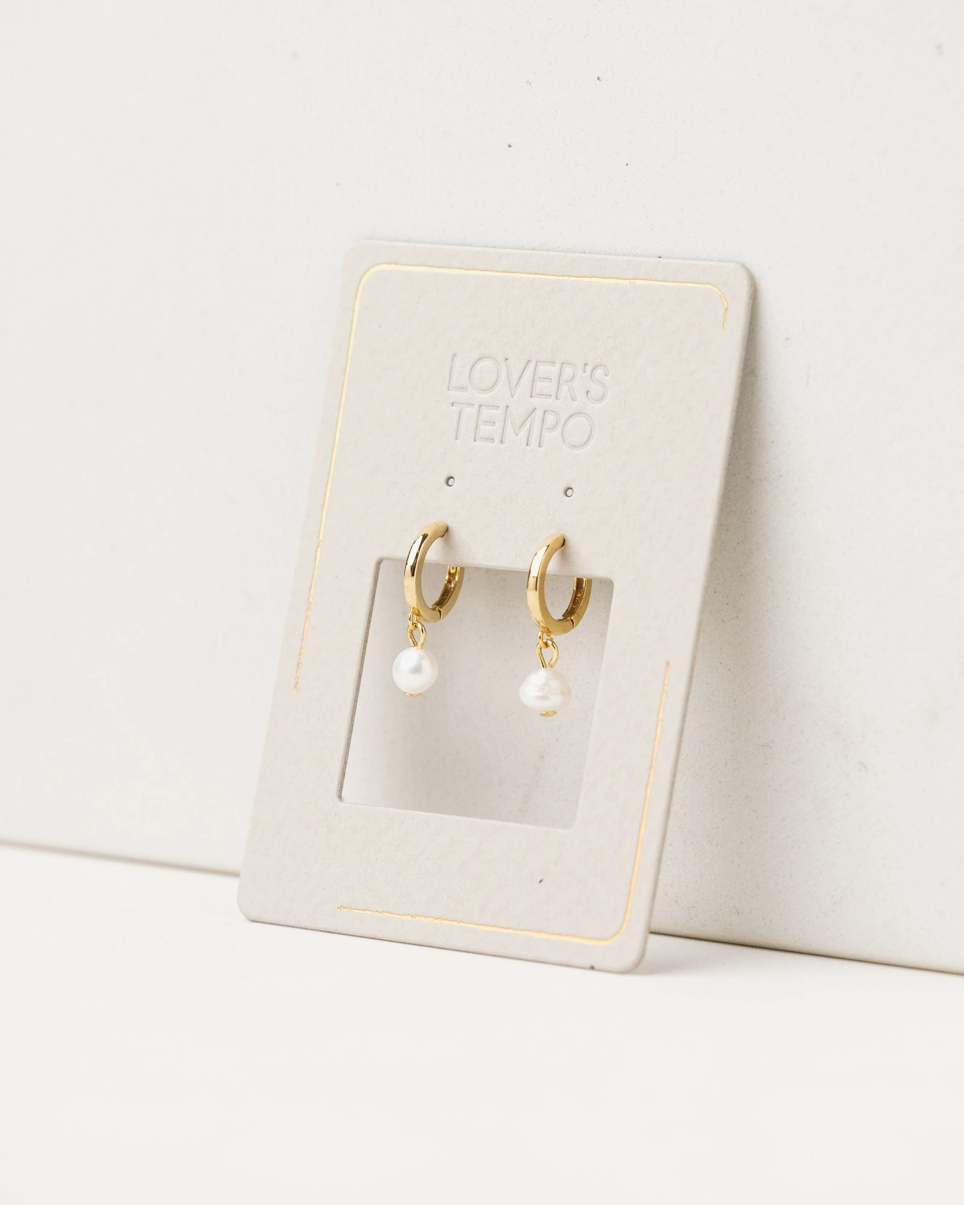 Amari Pearl Hoop Earrings