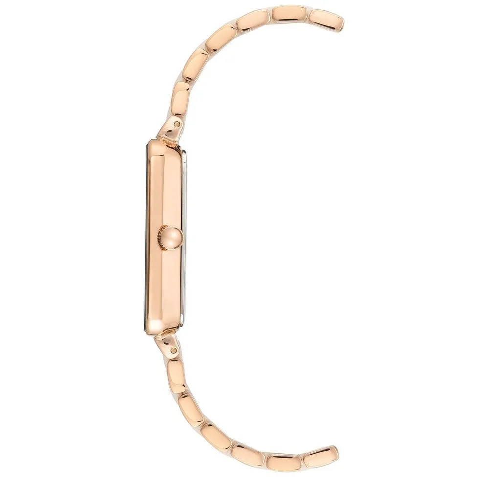 Anne Klein Womens Watch AK/3668LPRG with Genuine Diamond Dial and Ceramic Bracelet - Light Pink/Rose Gold