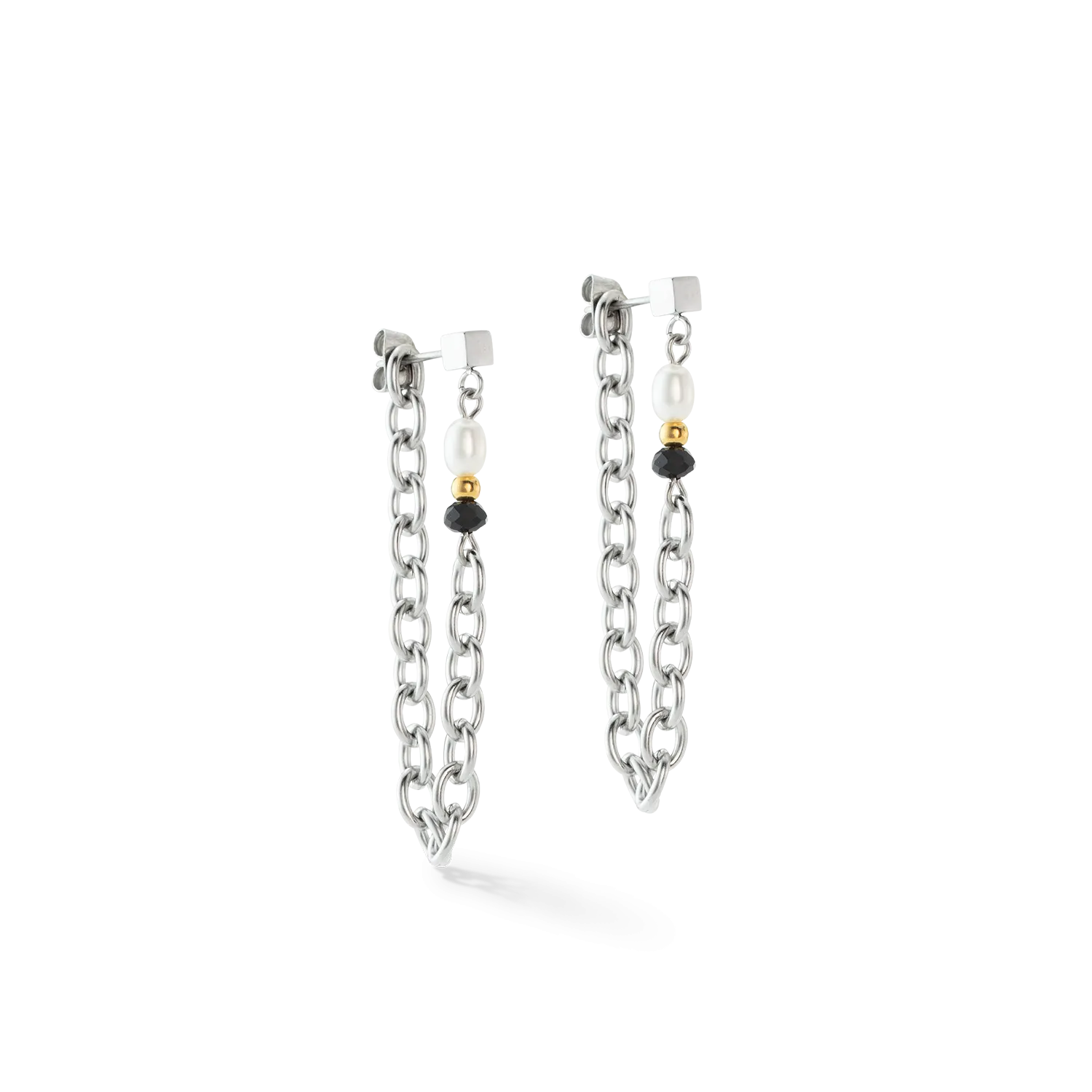 Art Deco Elegance earrings bicolour