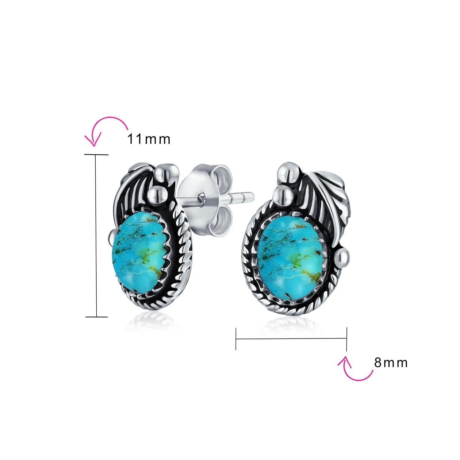 Bezel Moonstone Gemstone Ornate Round Stud Earrings Sterling Silver