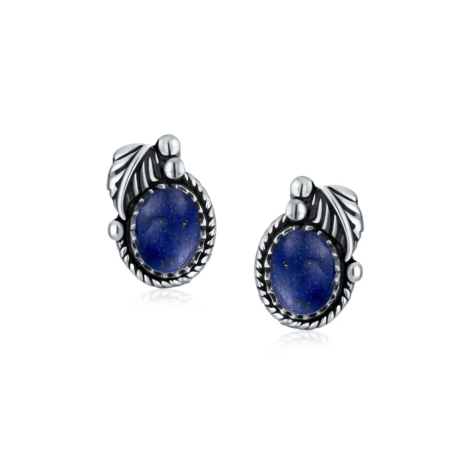Bezel Moonstone Gemstone Ornate Round Stud Earrings Sterling Silver