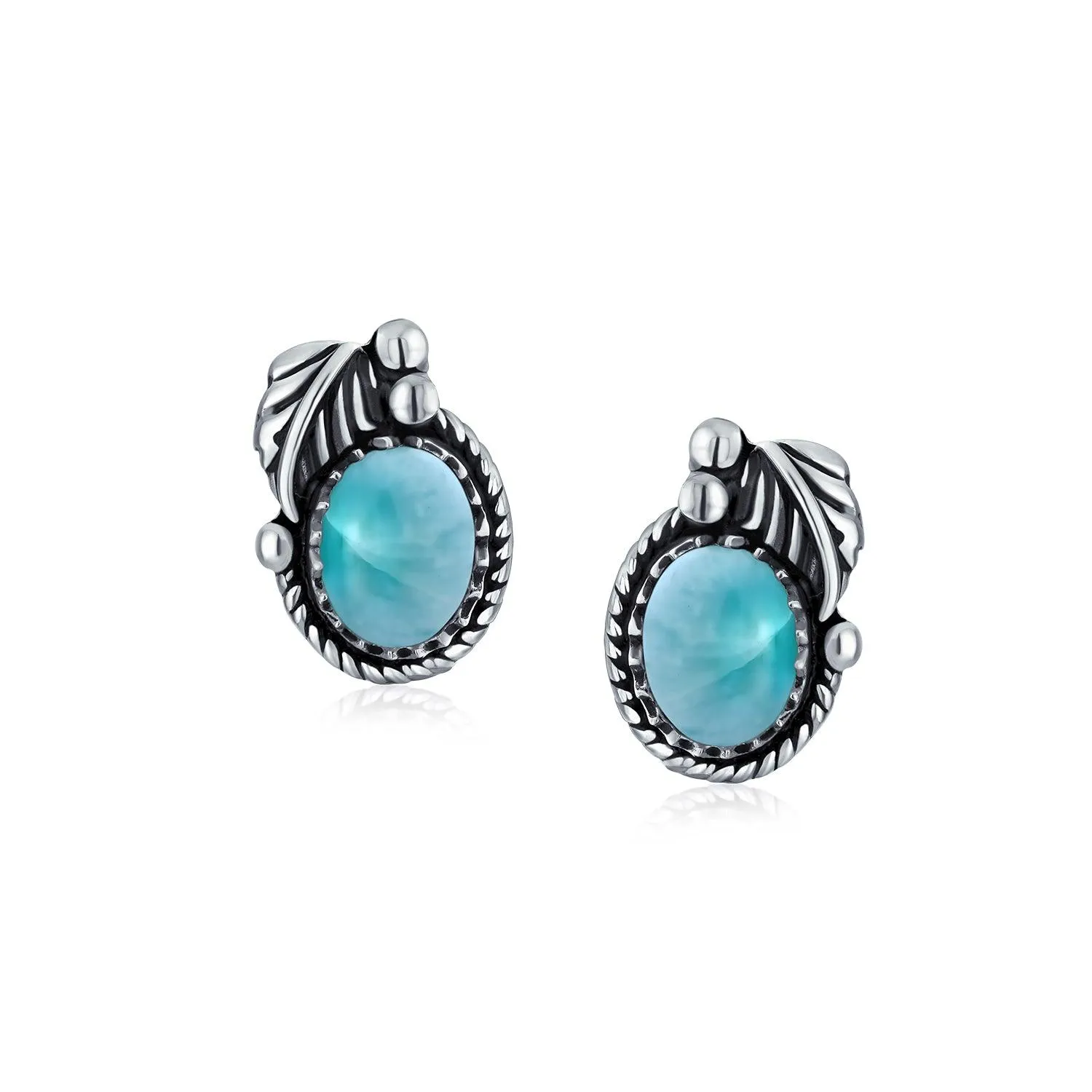 Bezel Moonstone Gemstone Ornate Round Stud Earrings Sterling Silver
