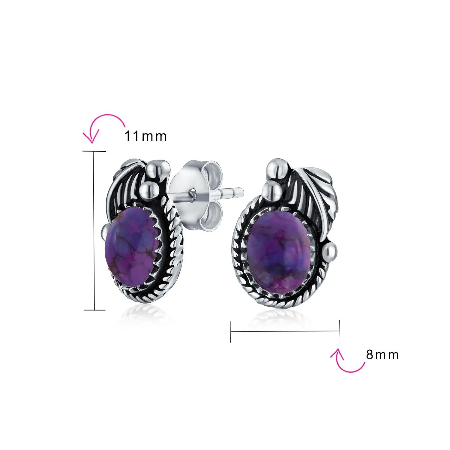 Bezel Moonstone Gemstone Ornate Round Stud Earrings Sterling Silver
