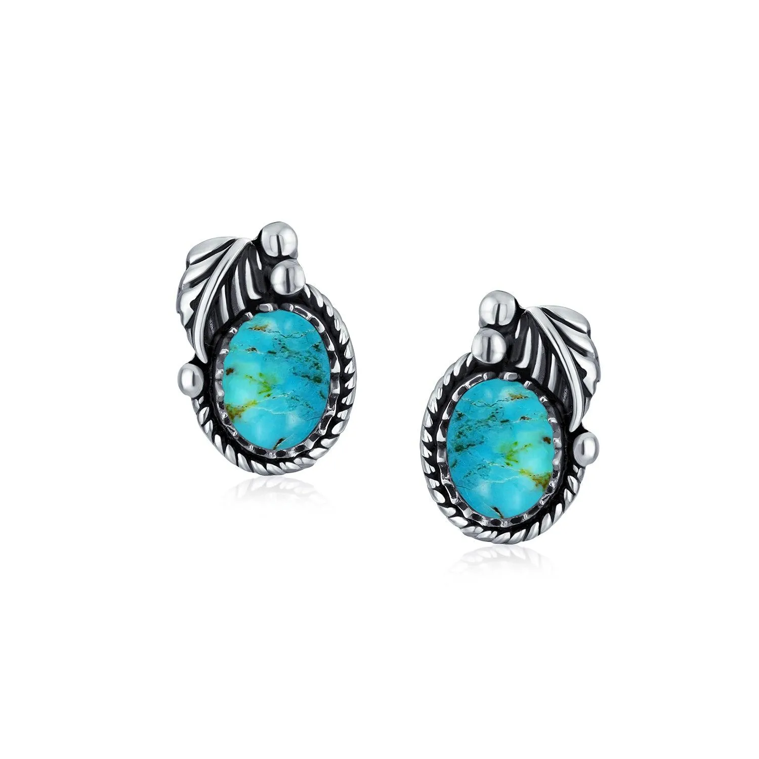 Bezel Moonstone Gemstone Ornate Round Stud Earrings Sterling Silver