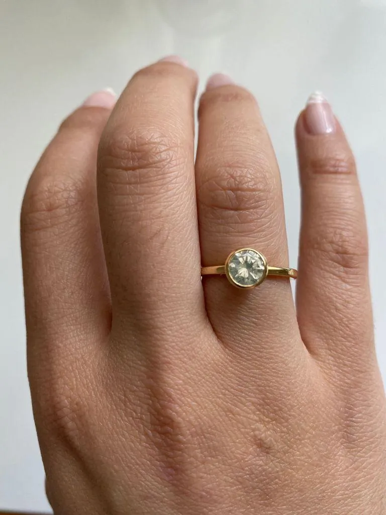 Bezel Set Diamond Engagement ring