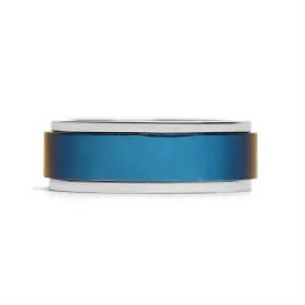Blue Center Stainless Steel Spinner Ring / SRJ0038