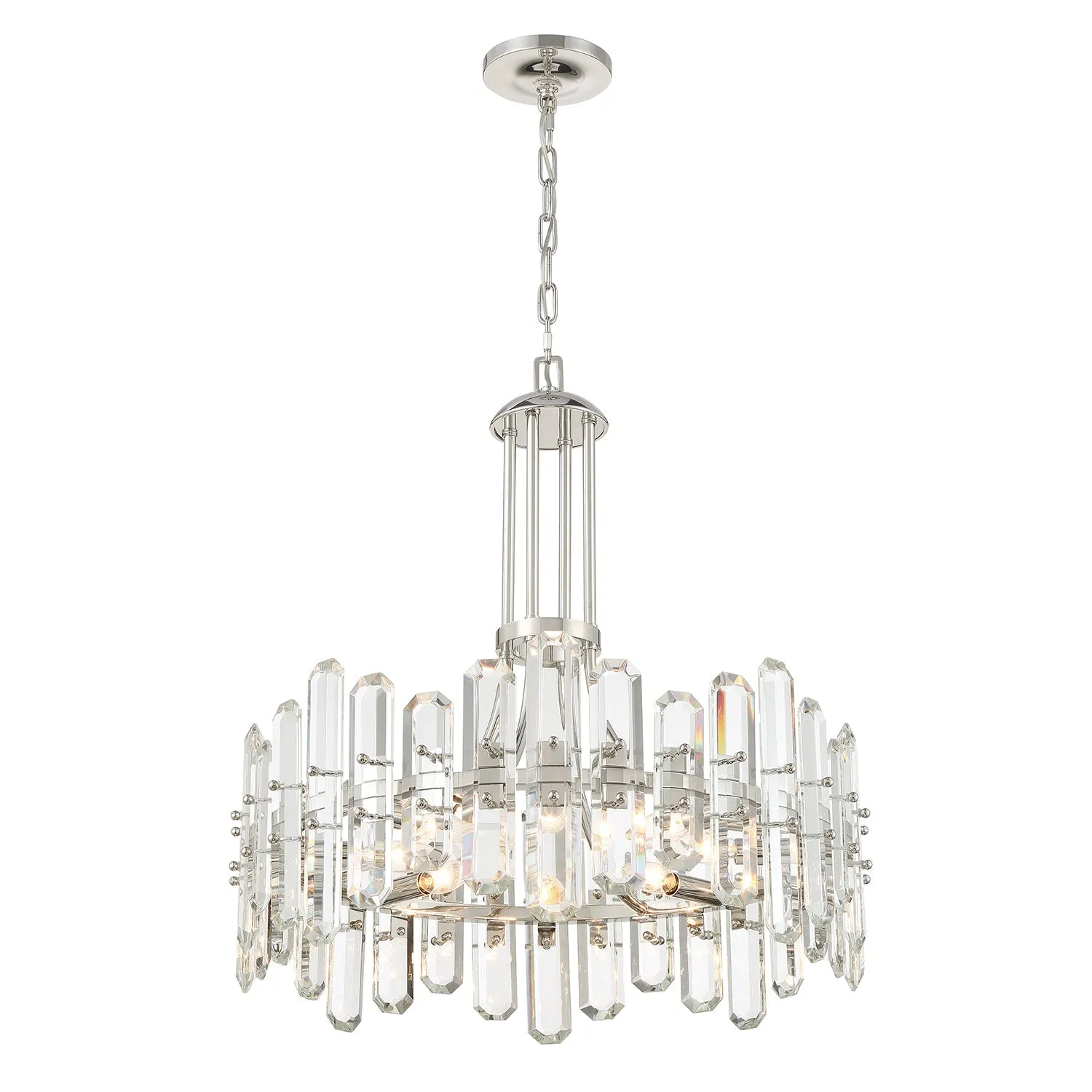 Bolton 8 Light Polished Nickel Chandelier