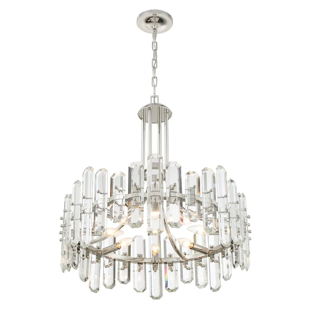 Bolton 8 Light Polished Nickel Chandelier