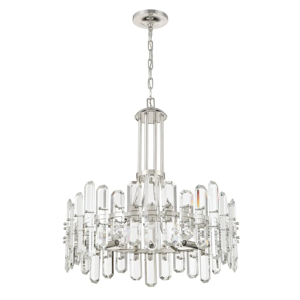 Bolton 8 Light Polished Nickel Chandelier