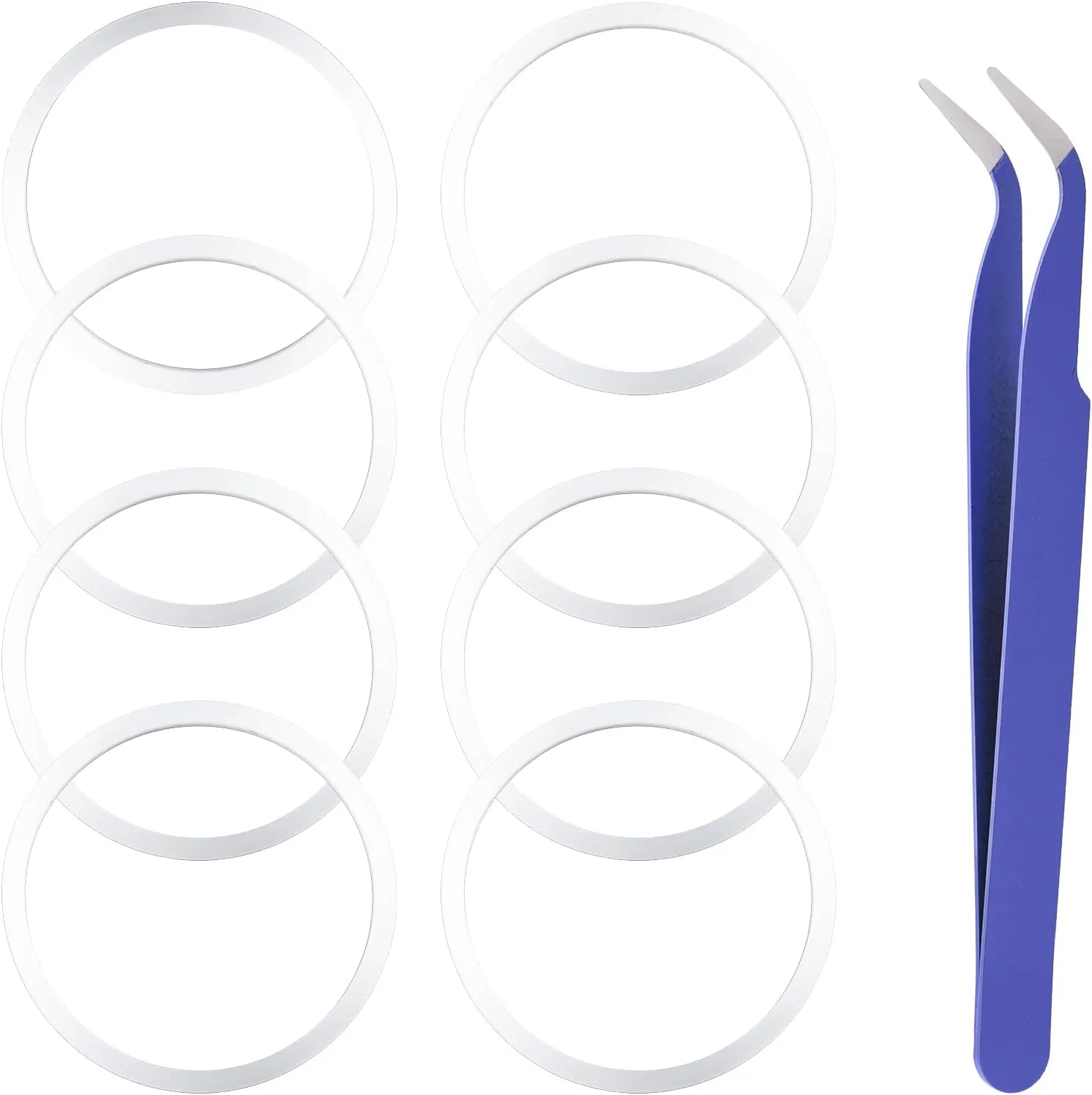 BOXOB 8pcs Replacement Gasket for Hydro Flask Wide Mouth Flip Lid Cap, Silicone O Ring Gasket Leak-Proof Seal Stoppers with Tweezers for 12/16/24/32/40oz Water Bottles