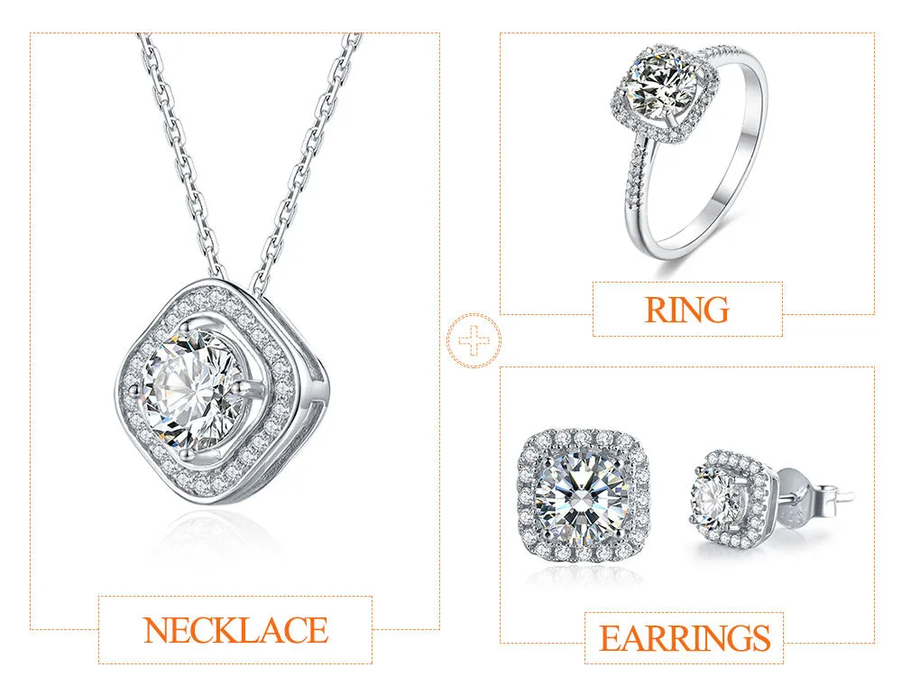 Bridal Wedding Engagement Jewelry Set