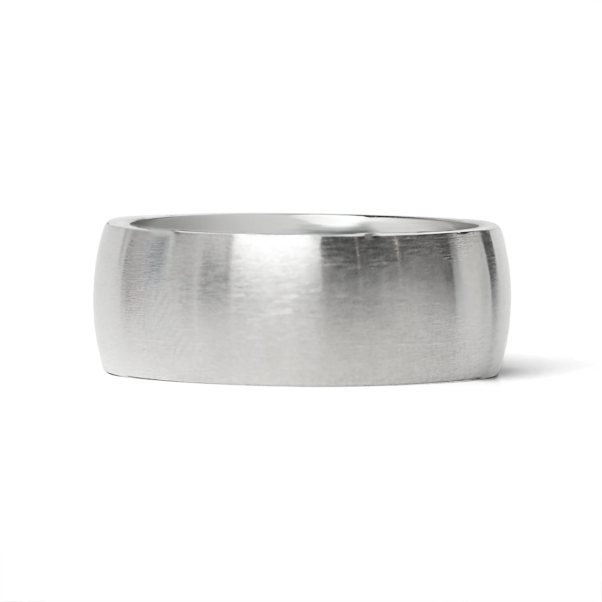 Brushed Stainless Steel Rounded Blank Ring / CFR2116