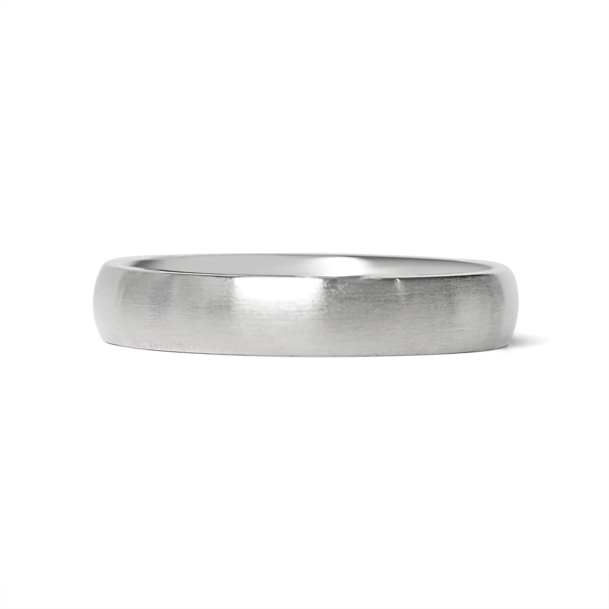 Brushed Stainless Steel Rounded Blank Ring / CFR2116