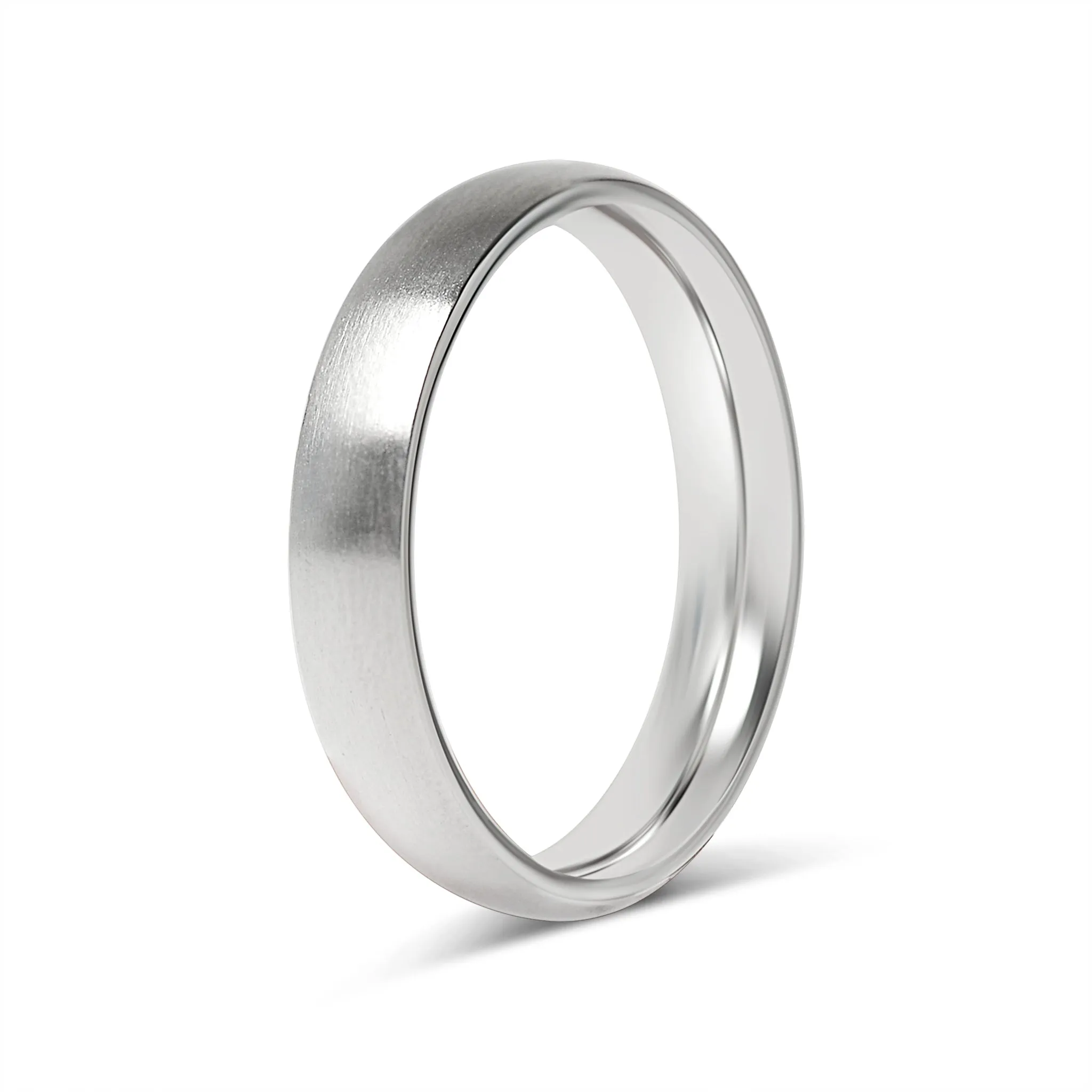 Brushed Stainless Steel Rounded Blank Ring / CFR2116