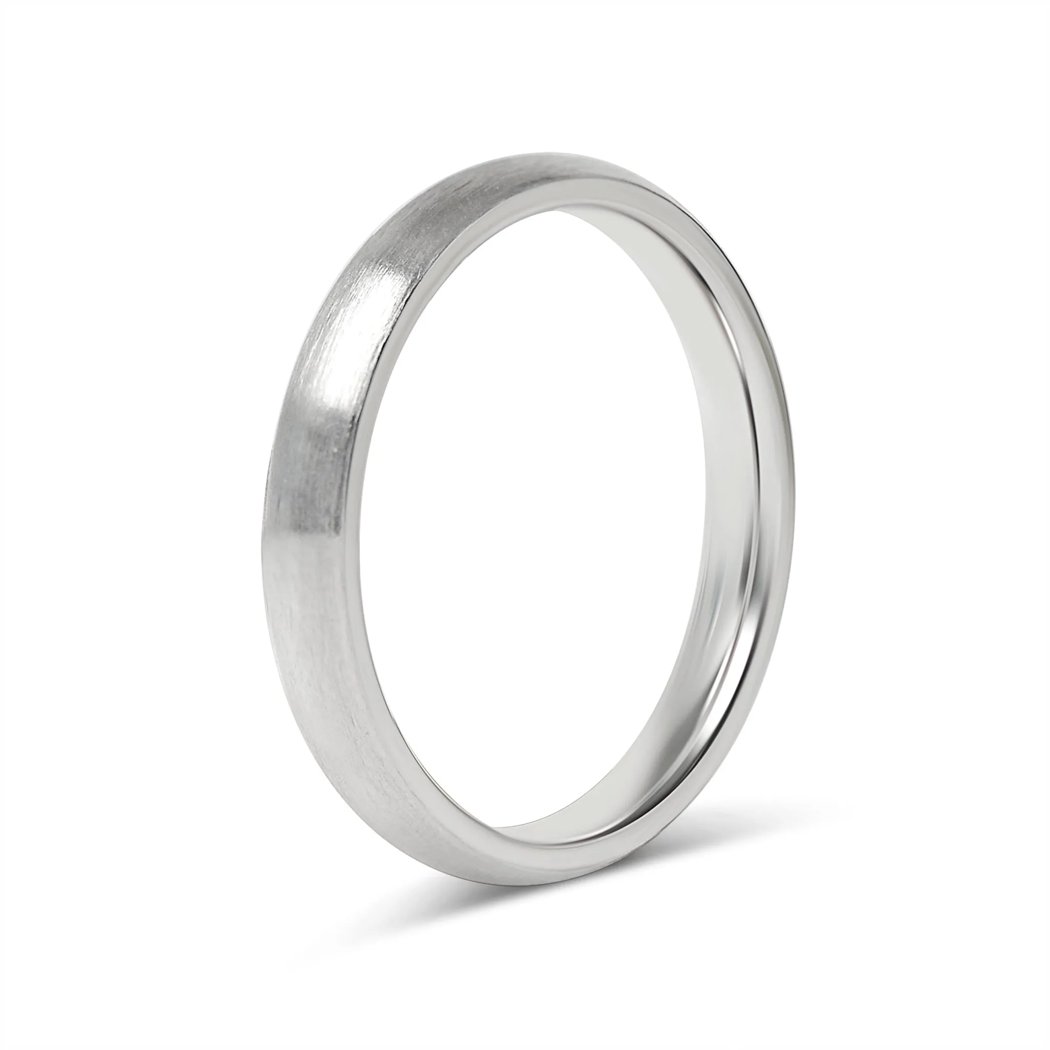 Brushed Stainless Steel Rounded Blank Ring / CFR2116