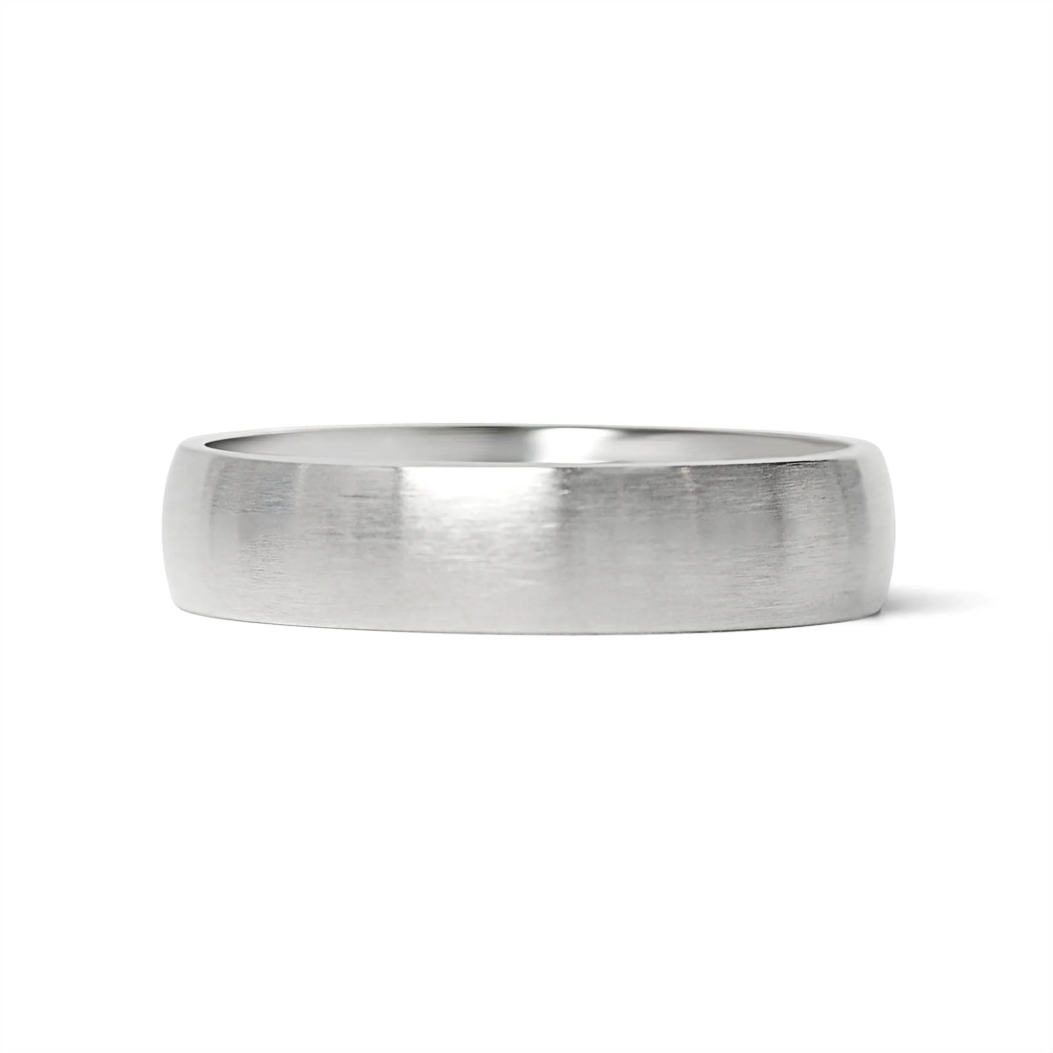 Brushed Stainless Steel Rounded Blank Ring / CFR2116
