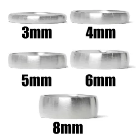 Brushed Stainless Steel Rounded Blank Ring / CFR2116