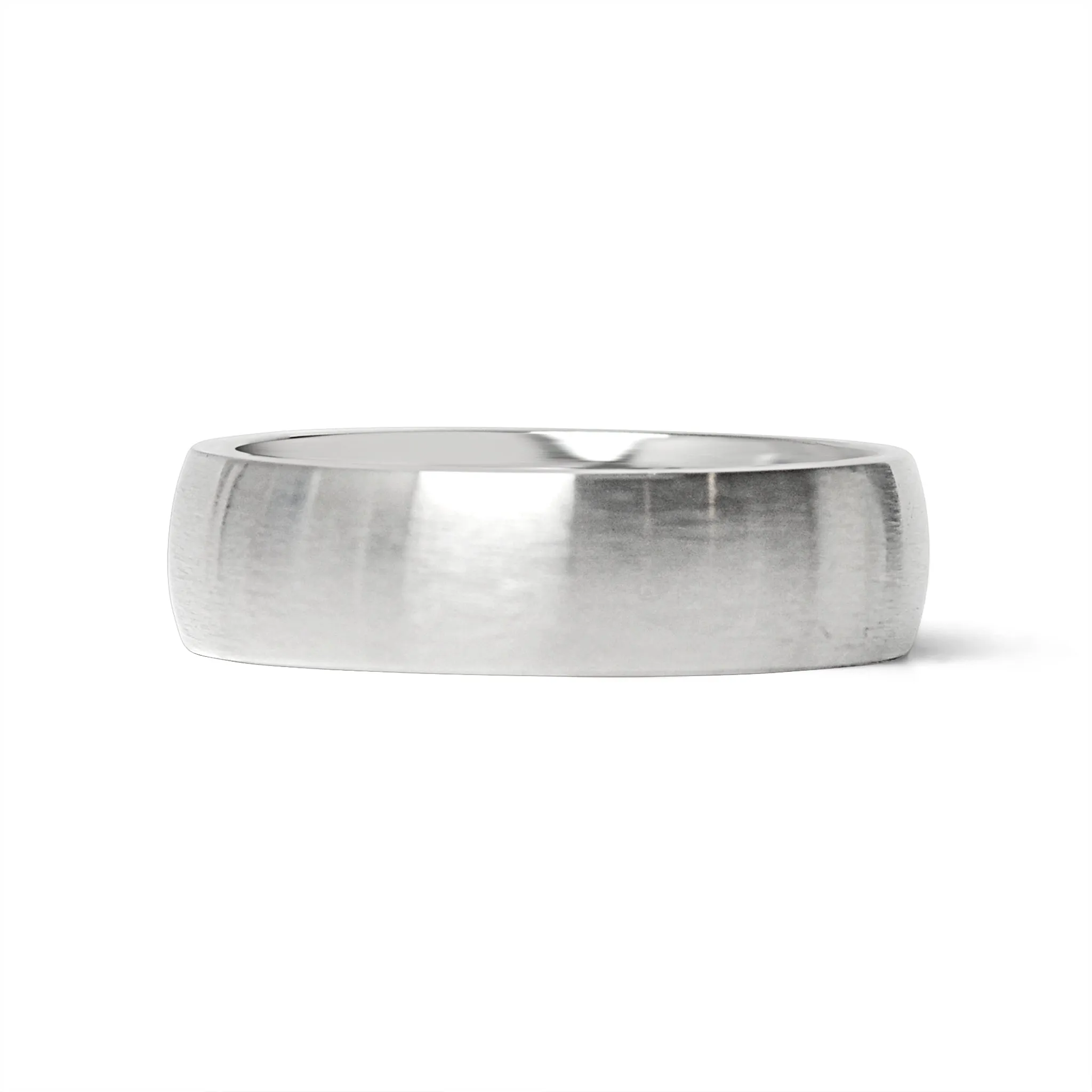 Brushed Stainless Steel Rounded Blank Ring / CFR2116