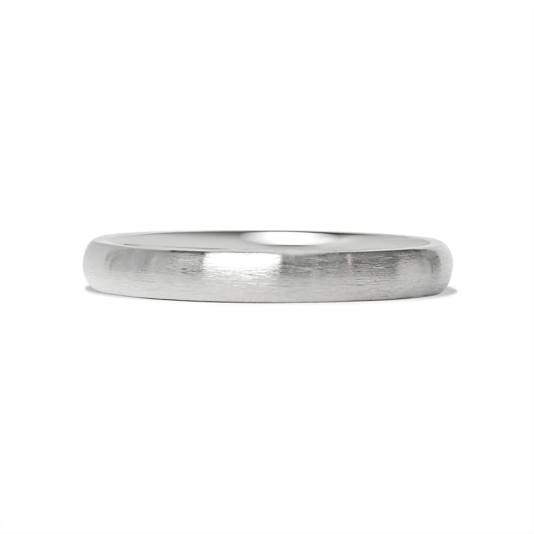 Brushed Stainless Steel Rounded Blank Ring / CFR2116