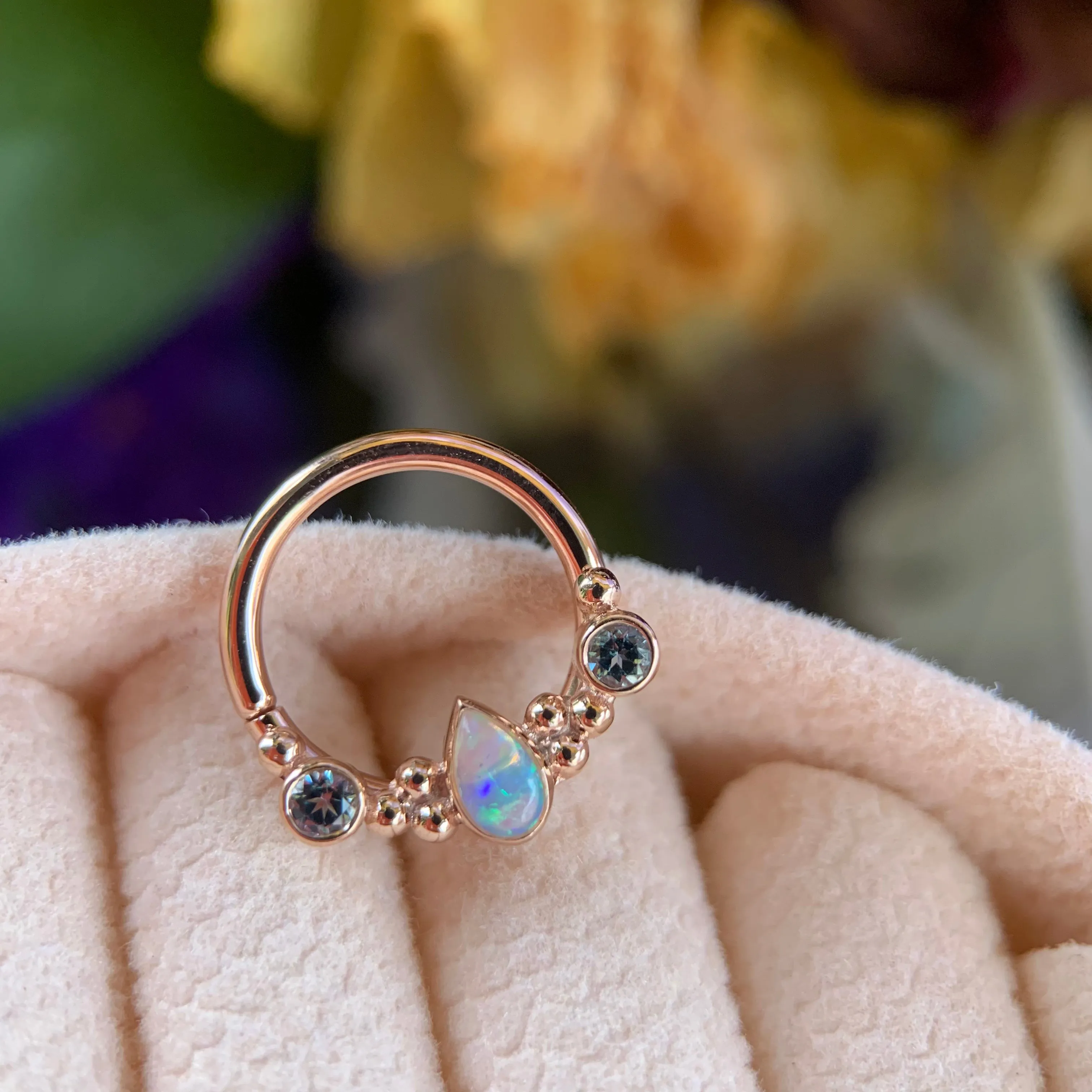 16G 3/8in BVLA Inside Out Eden Pear Seam Ring - High Quality Gold Jewelry
