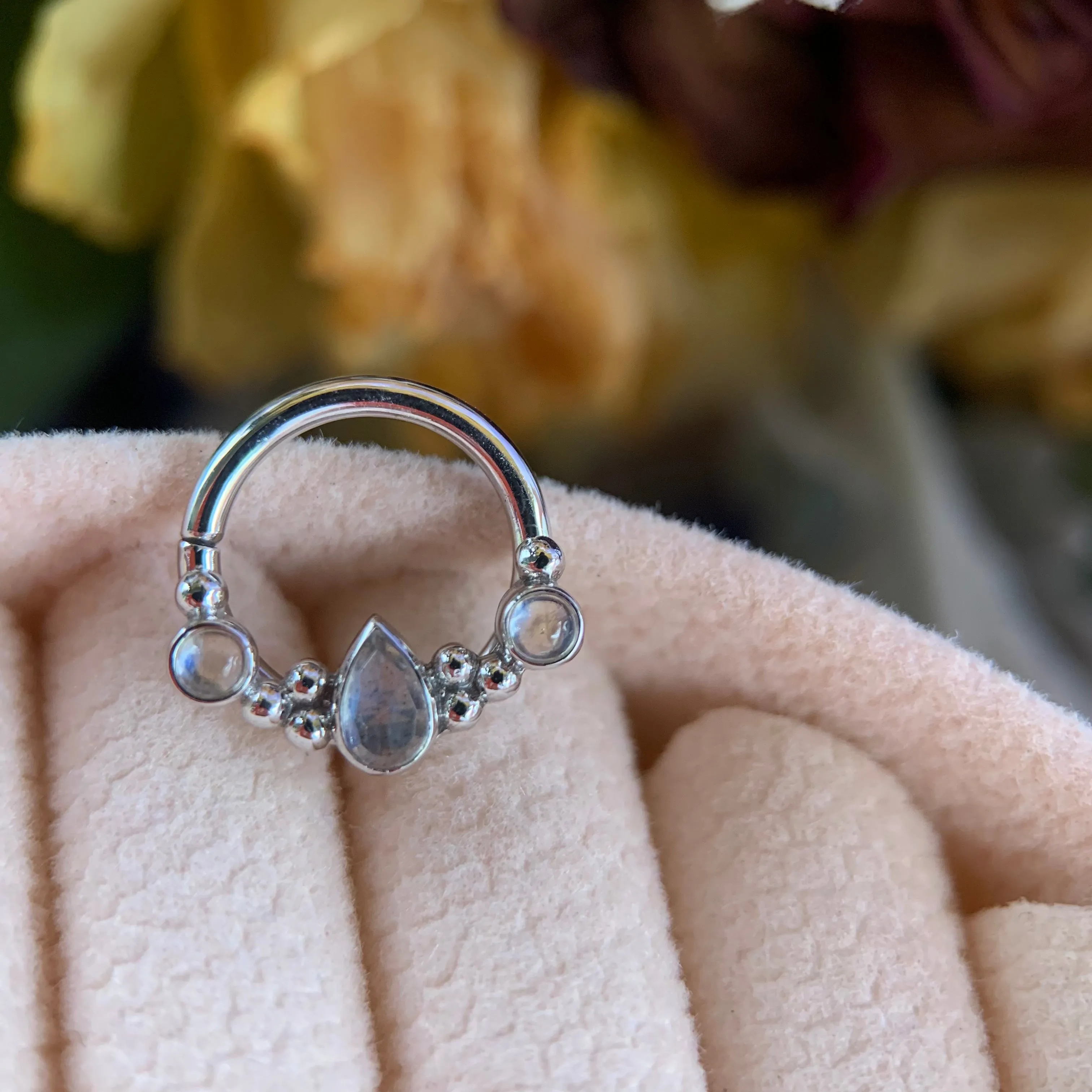 16G 3/8in BVLA Inside Out Eden Pear Seam Ring - High Quality Gold Jewelry