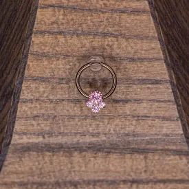 Caeli Captive Bead with Pink Swarovski Crystals- Medium