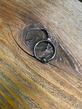 Captive Bead Rings- Black Niobium 10g