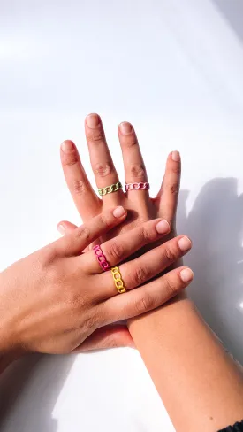 Chainlink Enamel Ring