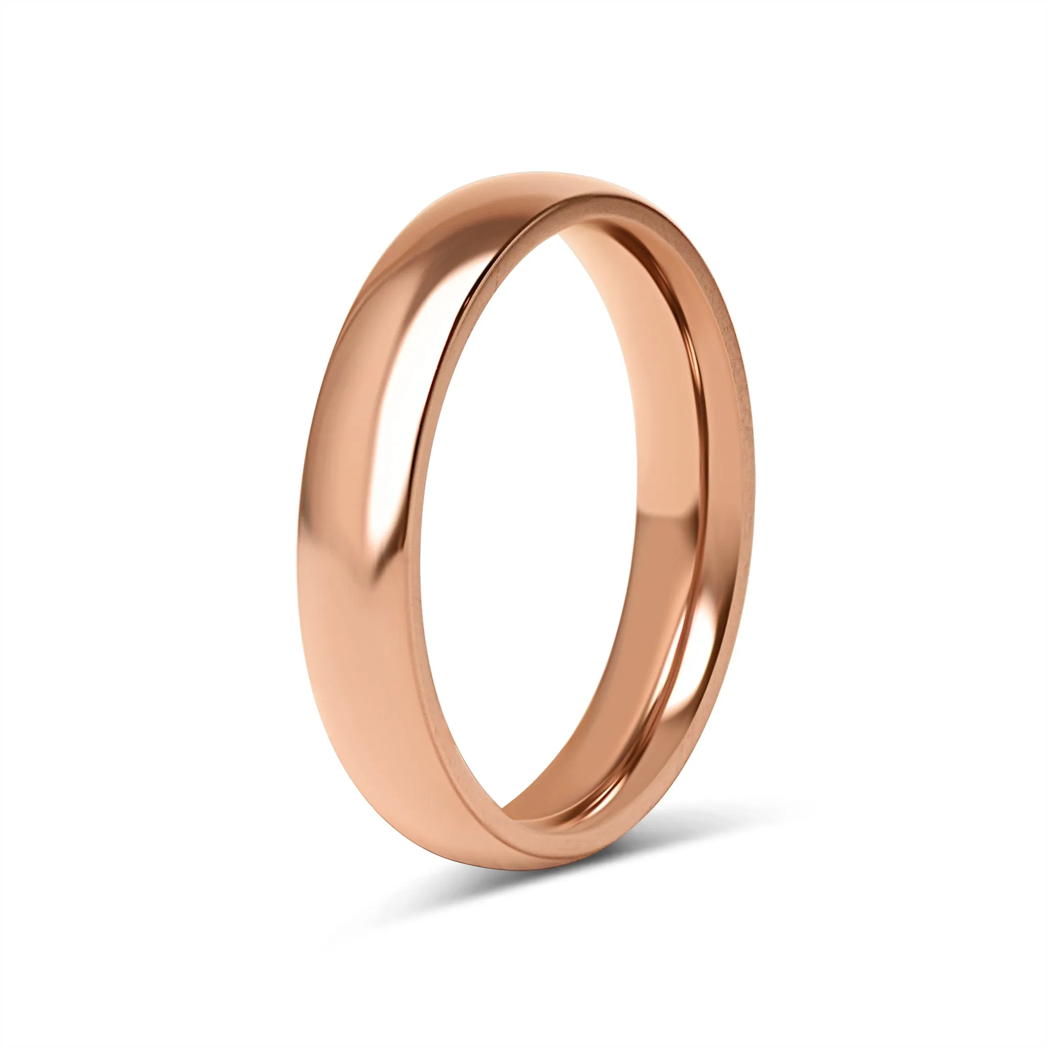 Chocolate Rounded Stainless Steel Blank Ring / CFR7007