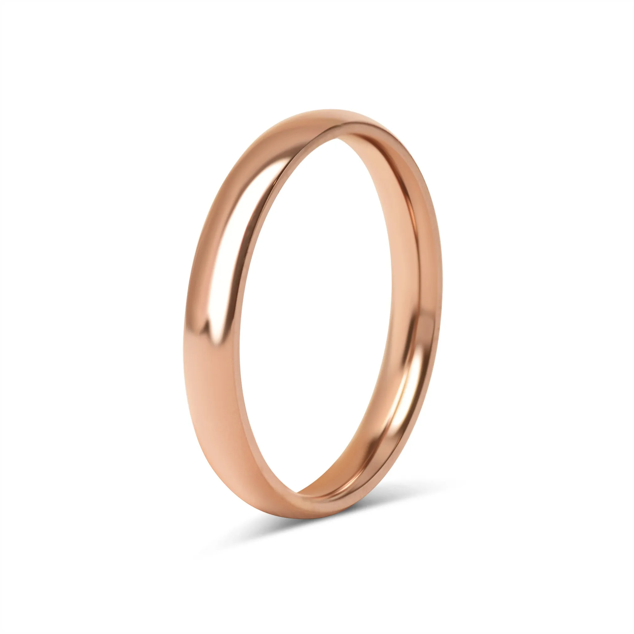 Chocolate Rounded Stainless Steel Blank Ring / CFR7007