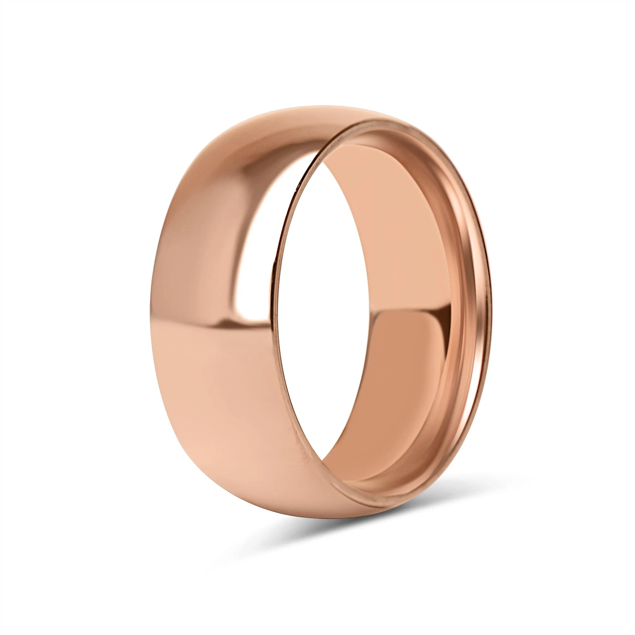 Chocolate Rounded Stainless Steel Blank Ring / CFR7007