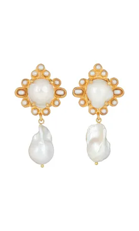 Christie Nicolaides Amalita Earrings - Pearl