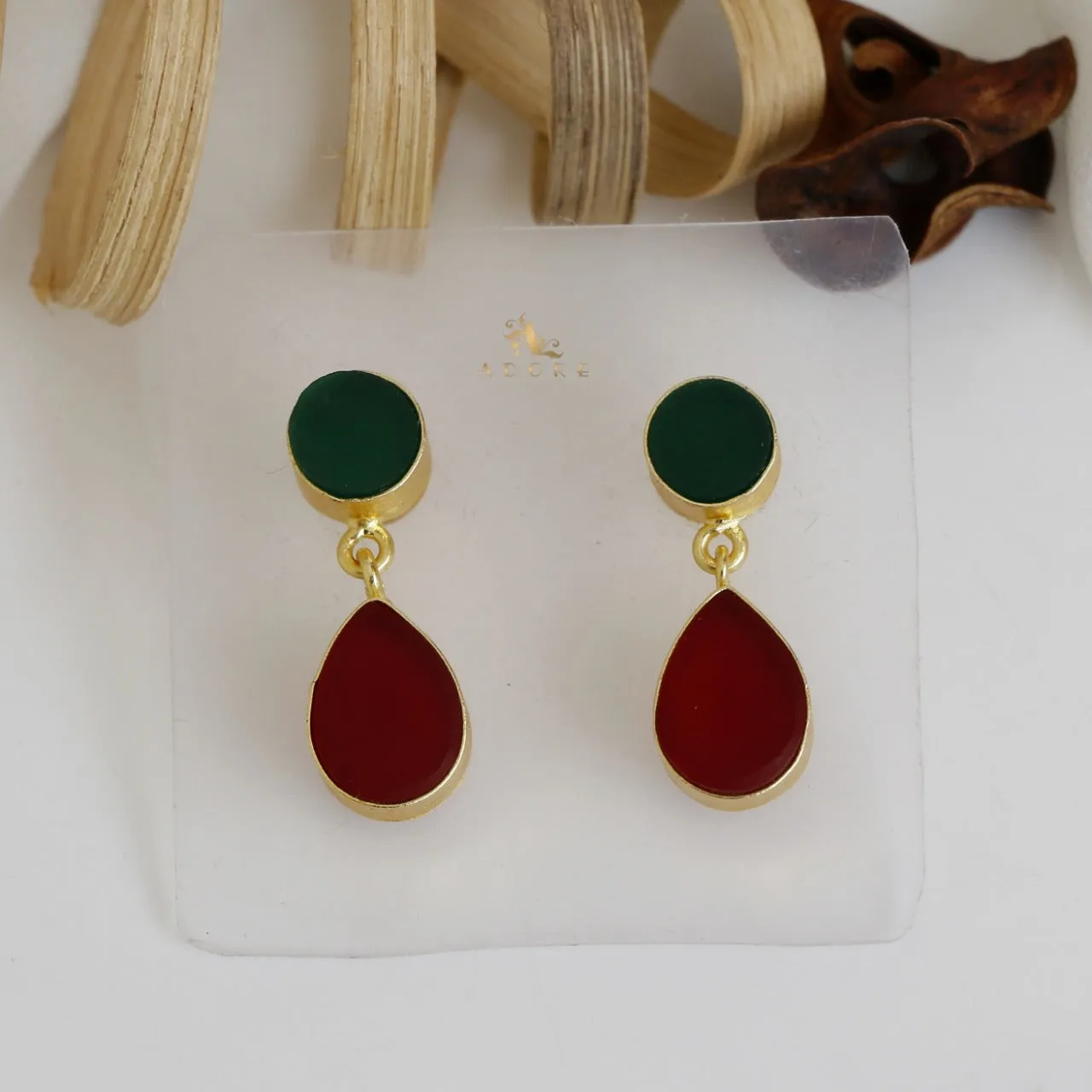 Circle And Drop Earring